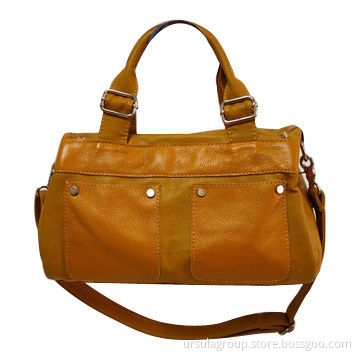 Fashionable handbag with two small opening pockets on front, two-way handles and S/S